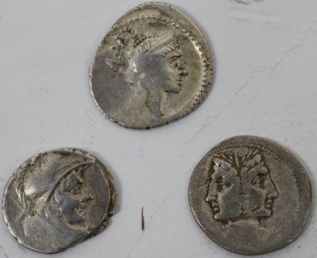 3 SILVER ANCIENT ROMAN COINS TO INCLUDE