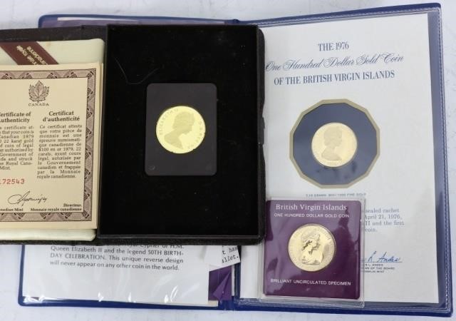 3 FRANKLIN MINT PROOF 22KT GOLD 2c23df