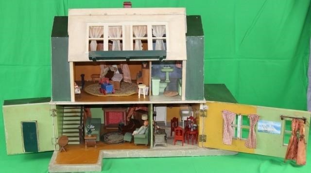 4 ROOM DUTCH COLONIAL STYLE DOLLHOUSE 2c23fb