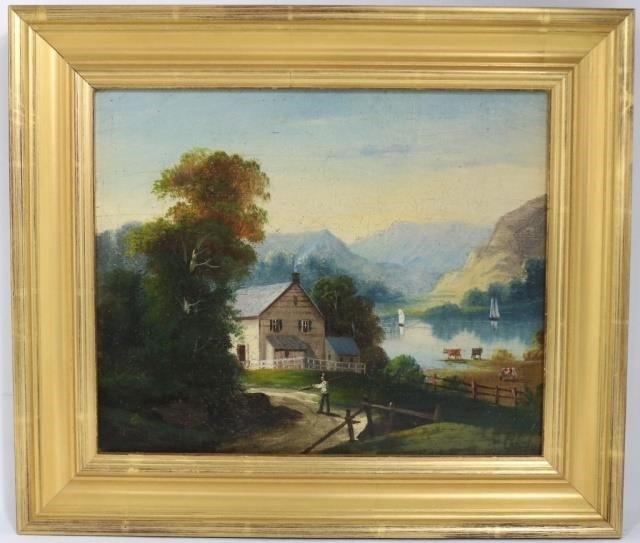 19TH C OIL PAINTING ON CANVAS HUDSON 2c2405