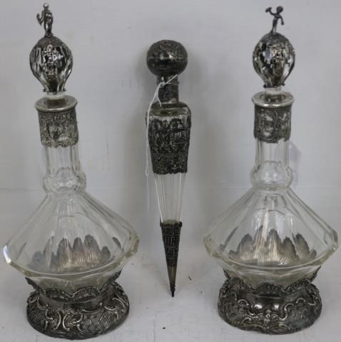 3 PIECE LOT OF LATE 19TH C CUT 2c2407