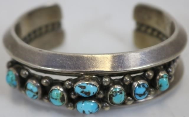 HEAVY STERLING AND TURQUOISE NAVAJO 2c2430