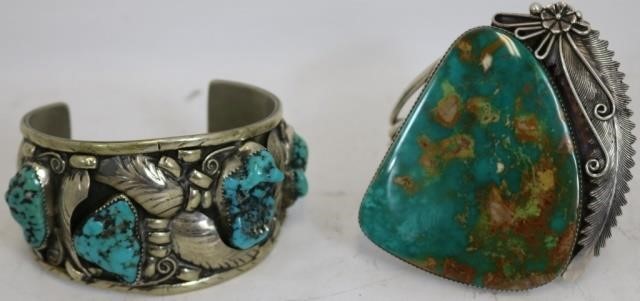 2 NAVAJO STERLING AND TURQUOISE 2c242b