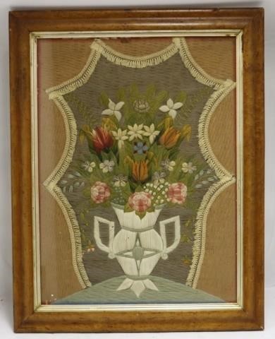 LATE 19TH C NEEDLEWORK PICTURE