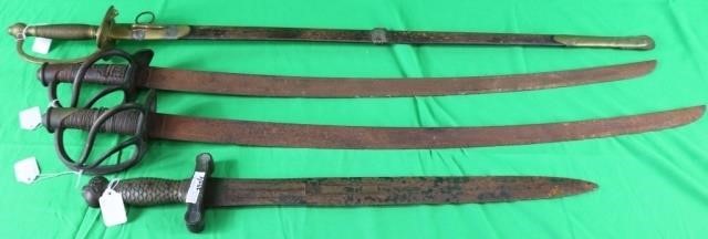 4 CIVIL WAR ERA SWORDS TO INCLUDE AN