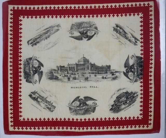 CLOTH SCARF FROM THE 1876 CENTENNIAL 2c2488