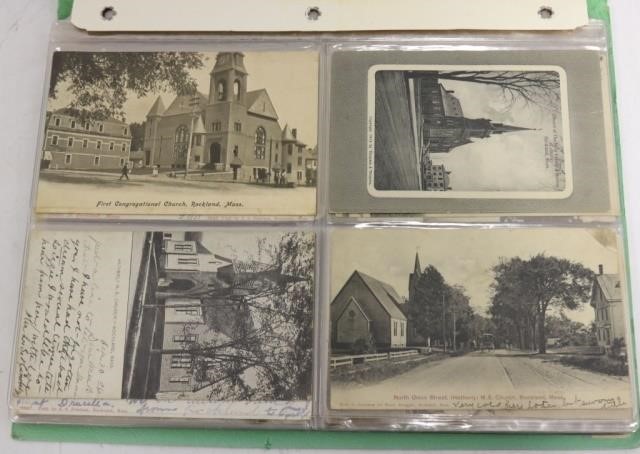 46 ANTIQUE POSTCARDS FROM ROCKLAND,