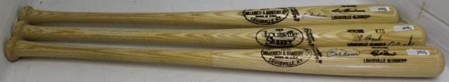 3 HALL OF FAME LOUISVILLE SLUGGER BASEBALL