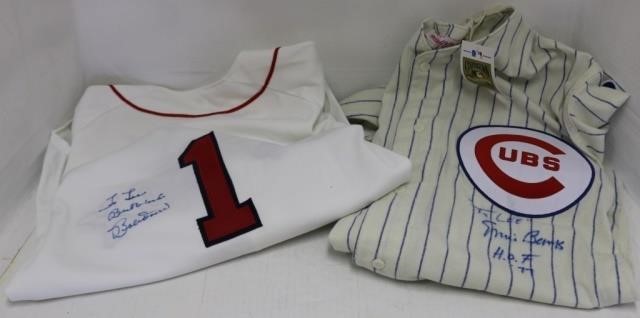 2 HALL OF FAME BASEBALL JERSEYS.