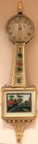 EARLY 19TH C BANJO CLOCK ATTRIBUTED