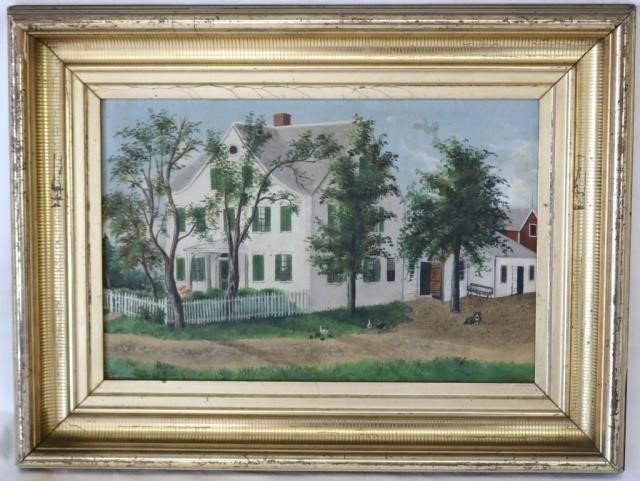 19TH C OIL PAINTING ON BOARD COUNTRY 2c24e6