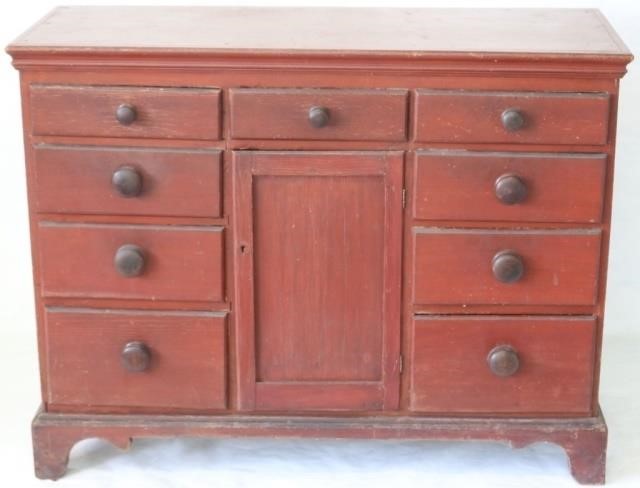 19TH C AMERICAN 9 DRAWER AND 1 2c24e7
