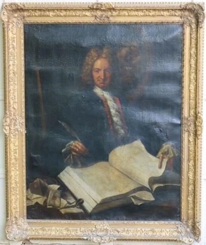 18TH C ENGLISH OIL PAINTING ON