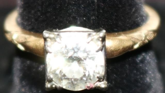 14KT YELLOW GOLD DIAMOND ENGAGEMENT 2c2565