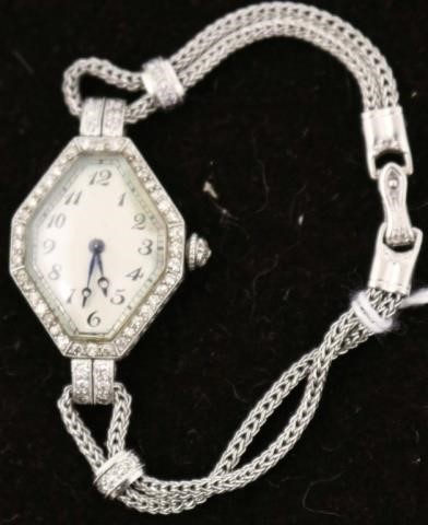 PLATINUM AND DIAMOND LADY'S WATCH