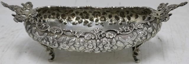 19TH C COIN SILVER FOOTED BOWL