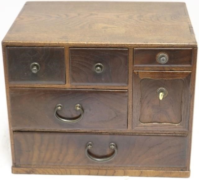 19TH C JAPANESE SPICE CABINET WITH