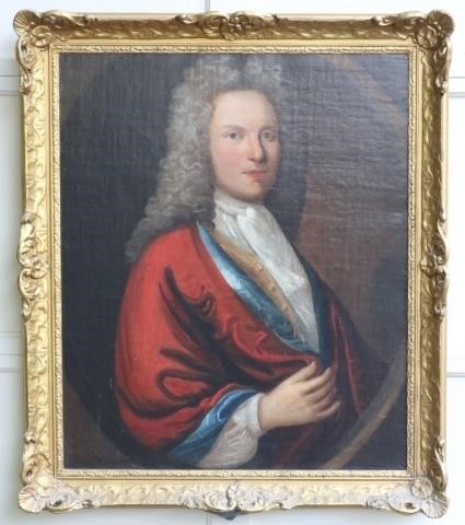 18TH C OIL PAINTING ON CANVAS  2c25a3