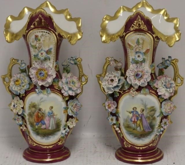 PAIR OF 19TH C PARIS PORCELAIN 2c259b