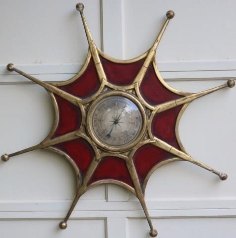 EARLY 20TH C FRENCH STAR FORM BAROMETER,
