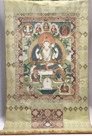 18TH OR 19TH C TIBETAN THANGKA