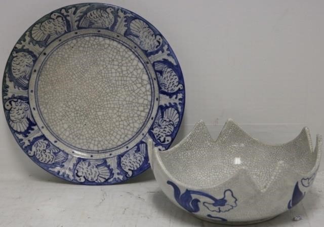 2 PIECE LOT OF DEDHAM POTTERY TO 2c25c1