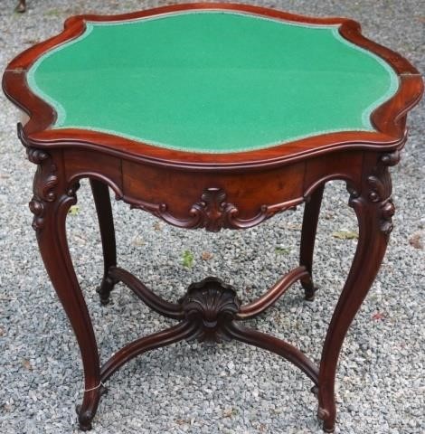 19TH C AMERICAN MAHOGANY CARD TABLE,