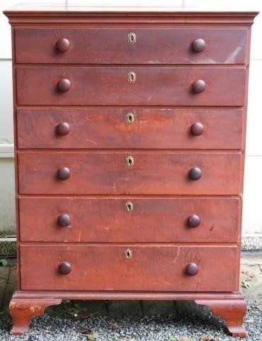 18TH C AMERICAN CHIPPENDALE 6 DRAWER 2c2623