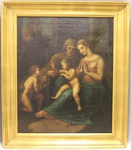 POSSIBLY 18TH C OR EARLIER OIL 2c2649
