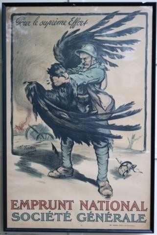 WORLD WAR I FRENCH COLORED LITHOGRAPH 2c267b