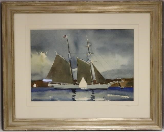 WATERCOLOR BY NORMAN FORTIER 1919 2010 SOUTH 2c268b