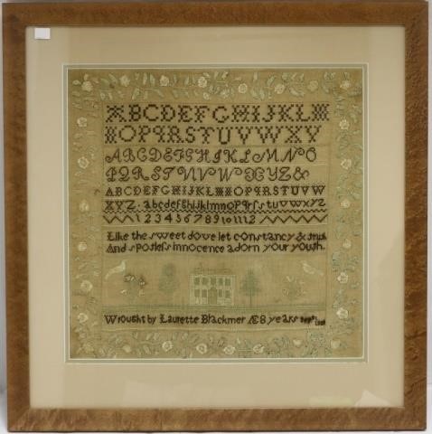 AMERICAN NEEDLEWORK SAMPLER WROUGHT 2c269b