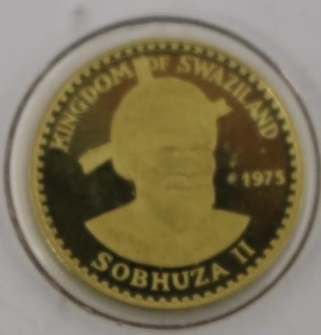 TWO 1975 SWAZILAND GOLD COINS  2c26c0