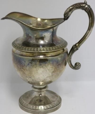 EARLY 19TH C COIN SILVER PITCHER 2c26f0