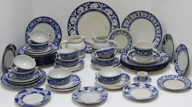 46 PIECES OF DEDHAM POTTERY TO INCLUDE: