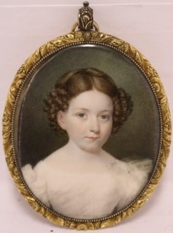 EARLY 19TH C MINIATURE OVAL PORTRAIT,