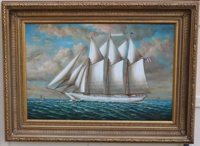 D. TAYLER (20TH C) OIL PAINTING