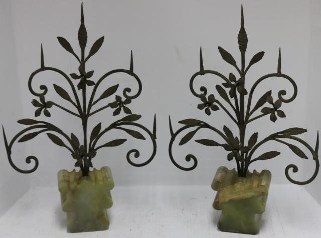 PAIR OF EARLY 20TH C WROUGHT IRON 2c2793