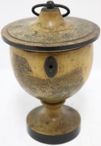 EARLY 19TH C ENGLISH WOODEN URN 2c27c4