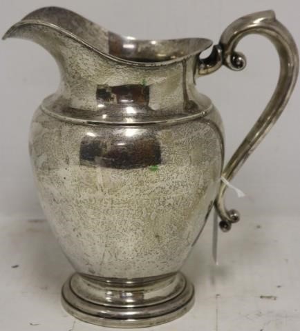 STERLING SILVER WATER PITCHER, CA 1920,