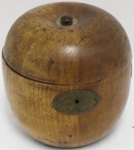 EARLY 19TH C APPLE FORM WOODEN 2c280a