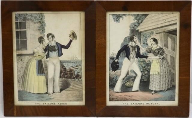TWO SIMILAR 19TH C COLORED LITHOGRAPHS 2c2823