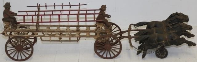 LATE 19TH C CAST IRON HORSE DRAWN 2c284c