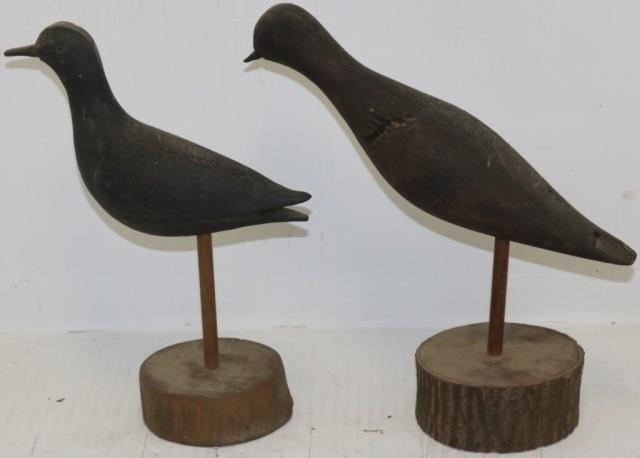 2 LATE 19TH C CARVED SHORE BIRDS  2c2864