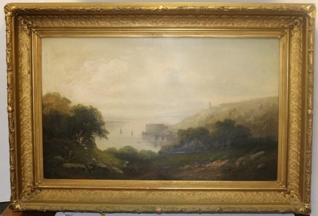 LARGE HUDSON RIVER SCHOOL OIL PAINTING 2c286c