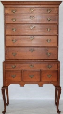 TWO PART 18TH C QUEEN ANNE HIGHBOY  2c288a