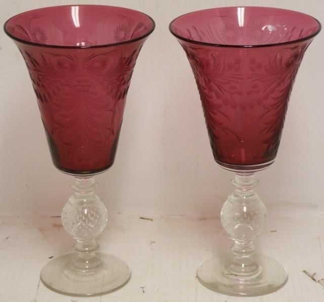 PAIR OF EARLY 20TH C PAIRPOINT 2c2896