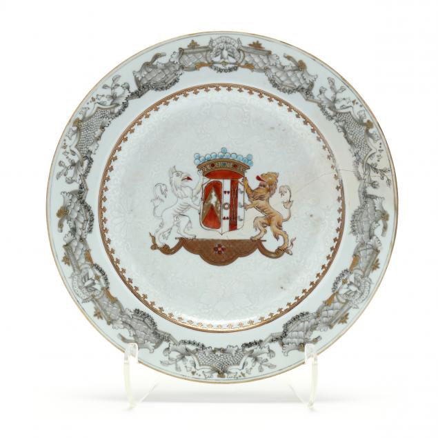 CHINESE EXPORT ARMORIAL PLATE  2c510a