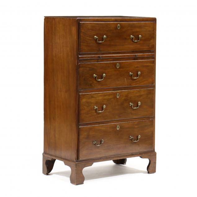 GEORGE III SEMI-TALL CHEST OF DRAWERS