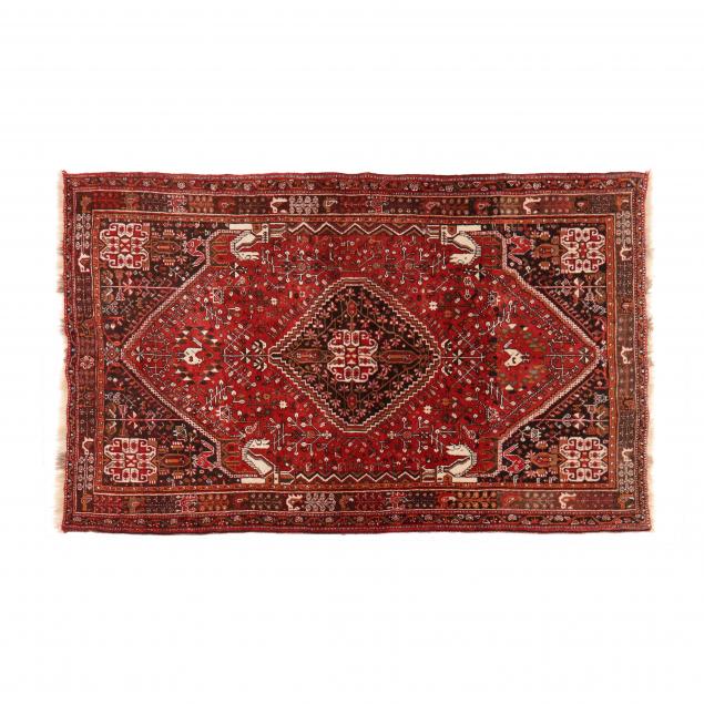 PERSIAN TRIBAL AREA RUG Red field